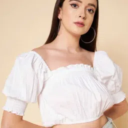 High Star White Crop Top-image-90