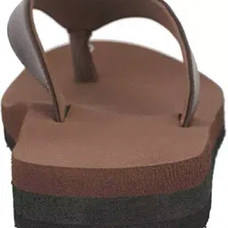 Tan45 12x12x5 cm Nylon, Rubber Slip On Orthopedic Diabetic Middle Arch Support Brown Mcp Slipper image 2