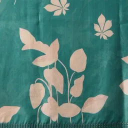 Silk Land Teal Silk Printed Saree image 5