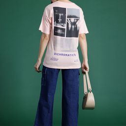 DressBerry Women Printed Drop-Shoulder Sleeves T-shirt-picture-1