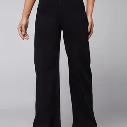 DOLCE CRUDO Women Wide Leg High-Rise Stretchable Jeans-picture-39