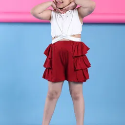Baawri Girls Round Neck Top With Shorts-image-69