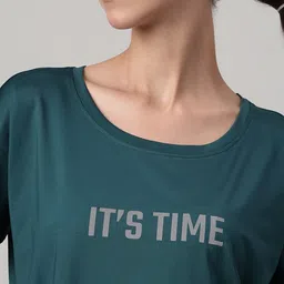 MKH Women Typography Printed Dri-FIT T-shirt image 3