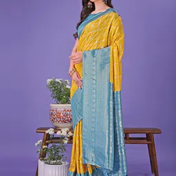 Mitera Woven Design Zari Silk Blend Saree image 5