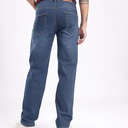 glitchez Men Embroidered Detail Light Fade Stretchable Jeans image 4