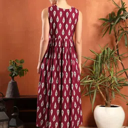 KIRNYA Print Maternity Midi Dress image 4