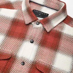 VASTRADO Men Classic Slim Fit Opaque Checked Casual Shirt image 4
