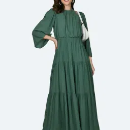 Zink London Green Regular Fit Gown-image-49