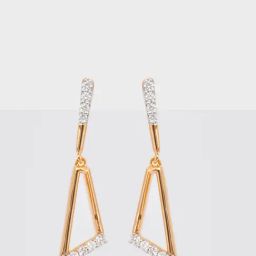 P.N.Gadgil Jewellers 14k Yellow Gold Tri-Glam Diamond Drop Earrings-picture-33