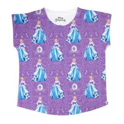 Disney by Wear Your Mind Girls Purple Disney Princess Printed Top-picture-35