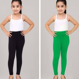 TIK TOK WEARS Set Of 2 Cotton Premium Girls Leggings-picture-24