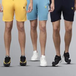 Vimal Jonney Multicolor Regular Fit Lounge Shorts - Pack of 3-picture-48