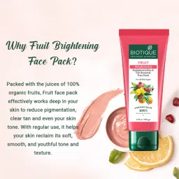 Biotique BIO Fruit Whitening & Depigmentation Tan Removal Face Pack image 3