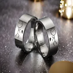 UNIVERSITY TRENDZ Set Of 2 Silver-Plated Band Rings image 2