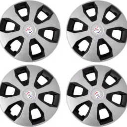 Auto Pearl WaSB54 R14 35.56 cm (14 Inch) Press Type Wheel Hubcap with Retention Ring Glossy Silver Black Wheel Cover for Verna (Set of 4) image 5