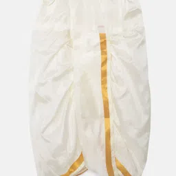 Thangamagan Boys Blue Solid Panjagajam & Shirt Set image 5