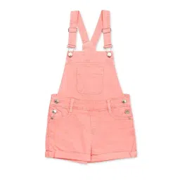 H by Hamleys Kids Peach Solid Dungaree-image-57