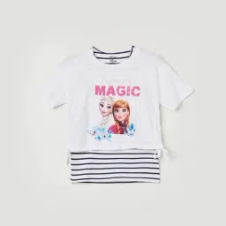 Fame Forever by Lifestyle Kids White Cotton Printed T-Shirt Set-picture-16