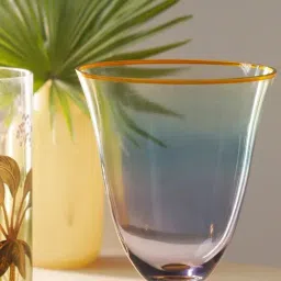 Pure Home and Living Blue Ombre Glass Vases image 2