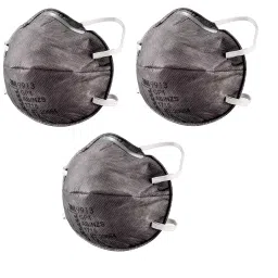 3M Universal Fit Nose Mask Cup-Shaped Free Size Grey for Dust Pollution Protection Use, 9913 (Pack of 10 Pcs) image 2