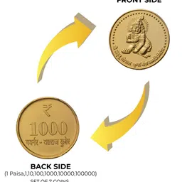 Pray Everyday 7-Pcs Gold-Plated Ladoo Gopal Ji Coins image 2