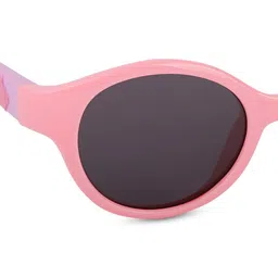DukieKooky Unisex Kids Grey Lens & Pink Oval Sunglasses with image 4