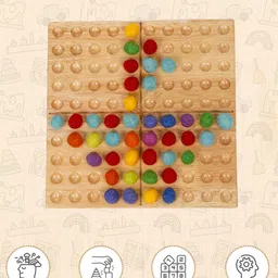 LITTLE GINNIE Hundred Board with Wool Balls image 5