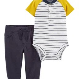 Carter's 2-Piece Dinosaur Onesie with Pant Set  - Navy-picture-12