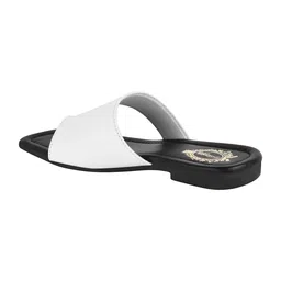 Shoetopia Solid Slip On Flat Sandals - White image 3