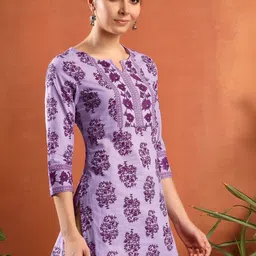 KIRNYA Floral Print Ethnic Cotton Top image 2