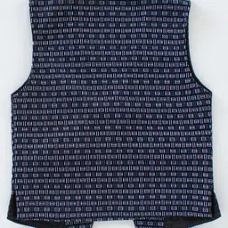 Dapper Dudes Full Sleeves Abstract Printed Waistcoat With Shirt Bow Cap & Pant - Navy Blue image 5
