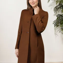 Mast & Harbour Stand Collar Longline Overcoat image 2