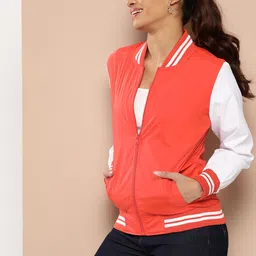 HERE&NOW Solid Varsity Jacket image 3