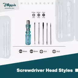 Hillgrove HGCM509M1 8  inch Pilash Hand Tool with Wire CutterLine Tester Screwdriver Kit Lineman Plier image 2