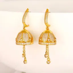 GIVA 92.5 Sterling Silver Leaf Bali Jhumki for Women-image-9