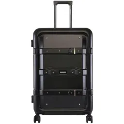 NAKURU Night Sky Matte Black Textured Hard Large Trolley Bag - 28 cm-image-0