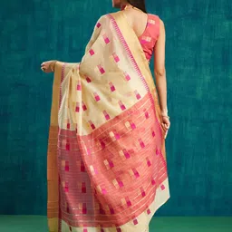 RACHNA Abstract Printed Ready to Wear Dharmavaram Saree image 4