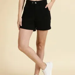SHOWOFFFF Black Regular Fit Shorts-image-36