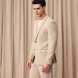 Mr Bowerbird Self Designed Single-Breasted Tailored Fit Casual Blazer image 3