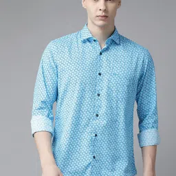 Park Avenue Men Slim Fit Pure Cotton Printed Casual Shirt-picture-38