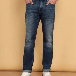Wrangler Mid Blue Straight Fit Jeans-picture-23