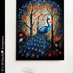 SOWPEACE Blue & Orange 1 Piece Canvas Birds and Animals Wall Photographs-picture-15