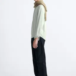 MISCHIEF MONKEY Men Classic Button-Down Collar Solid Cotton Tailored Fit Casual Shirt image 5