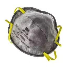 3M Universal Fit Nose Mask Cup-Shaped Free Size Grey for Dust Pollution Protection Use, 9913 (Pack of 10 Pcs) image 5