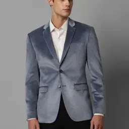 Louis Philippe Shine Blue Slim Fit Blazer-image-13
