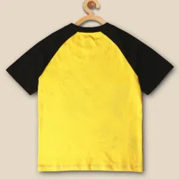 Kidsville Yellow & Black Cotton Printed Batman T-Shirt image 3