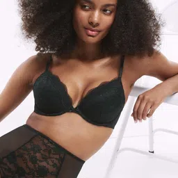 Marks & Spencer Jasmine Medium Coverage Underwired Lace Lightly Padded Plunge Bra-picture-10