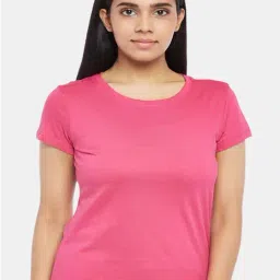 Dreamz by Pantaloons Pink Cotton Plain T-Shirt-picture-38