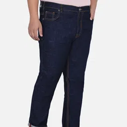 John Pride Men Plus Size Navy Blue Stretchable Jeans image 5