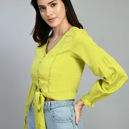 fuchsia PRETTY LOVING THING Puff Sleeve Top image 3